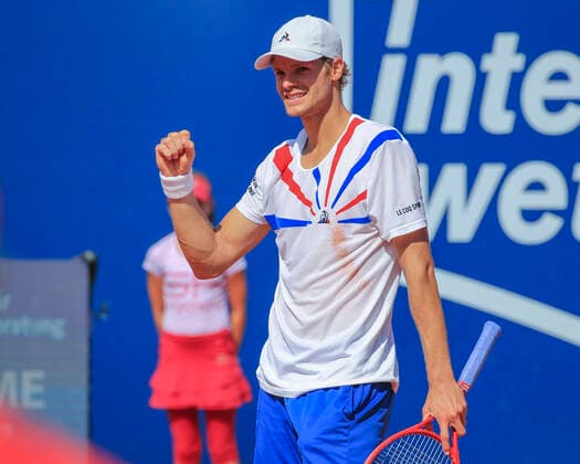 Yannick Hanfmann GER makes a fist and cheers, cheers, joy, emotion Tennis Generali Open Kitzbuehel 2020 ATP 250 Kitzbuehler Tennis Club Kitzbuehel Tirol Austria 11 September 2020 Copyright: xJuergenxHasenkopfx