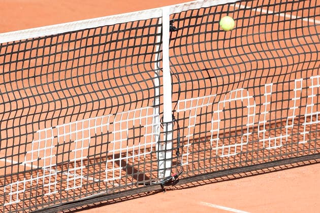 TENNIS - ATP, Tennis Herren Generali Open 2020 KITZBUEHEL,AUSTRIA,11.SEP.20 -TENNIS - ATP World Tour, Generali Open 2020. Image shows a ball hitting the net. GEPAxpictures xPatrickxSteiner