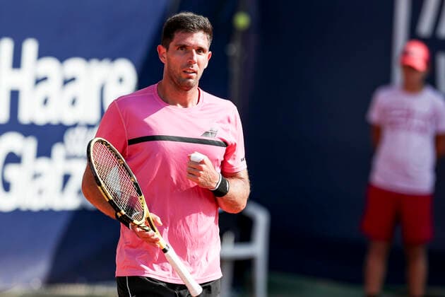 TENNIS - ATP, Tennis Herren Generali Open 2020 KITZBUEHEL,AUSTRIA,11.SEP.20 -TENNIS - ATP World Tour, Generali Open 2020. Image shows the rejoicing of Federico Delbonis (ARG). GEPAxpictures xPatrickxSteiner