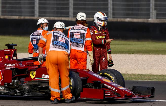 Motorsports FIA Formula One World Championship 2020, Grand Prix of Tuscany, 5 Sebastian Vettel GER, Scuderia Ferrari Mission Winnow , Scarperia Italy