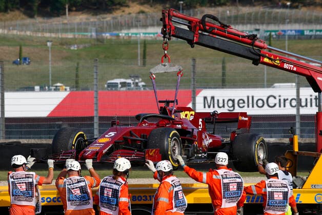Motorsports FIA Formula One World Championship 2020, Grand Prix of Tuscany, Car of 5 Sebastian Vettel GER, Scuderia Ferrari Mission Winnow , Scarperia Italy