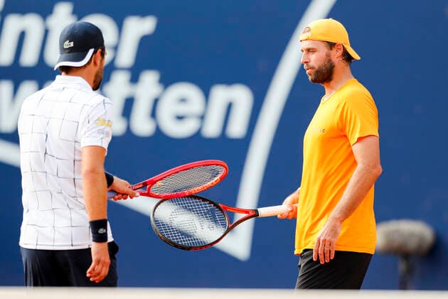 TENNIS - ATP, Tennis Herren Generali Open 2020 KITZBUEHEL,AUSTRIA,11.SEP.20 -TENNIS - ATP World Tour, Generali Open 2020. Image shows Juergen Maelzer and Oliver Marach (AUT). GEPAxpictures xPatrickxSteiner