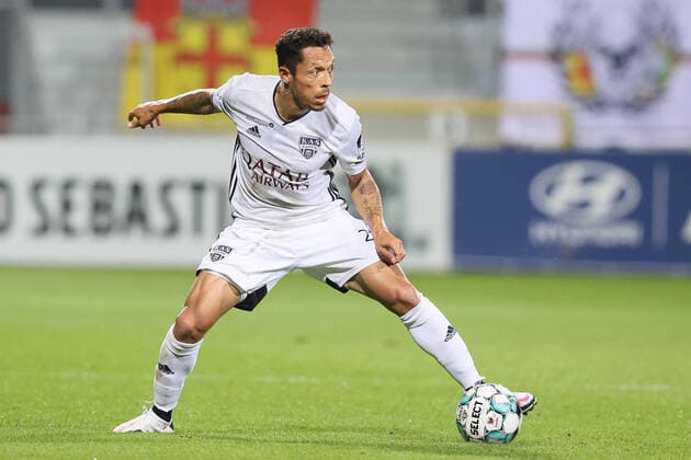 Eupen s Adriano Correia pictured during a soccer match between KAS Eupen and KAA Gent, Friday 11 September 2020 in Eupen, on day 5 of the Jupiler Pro League first division of the Belgian championship. BRUNOxFAHY  x2541625x