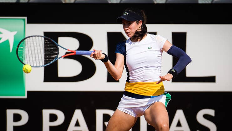 September 12, 2020, Rome, ITALY: Christina McHale of the United States in action against Katarzyna Kawa of Poland during the first qualifications round at the 2020 Internazionali BNL d Italia WTA, Tennis Damen Premier 5 tennis tournament Rome ITALY - ZUMAa181 20200912_zaa_a181_030 Copyright: xRobxPrangex