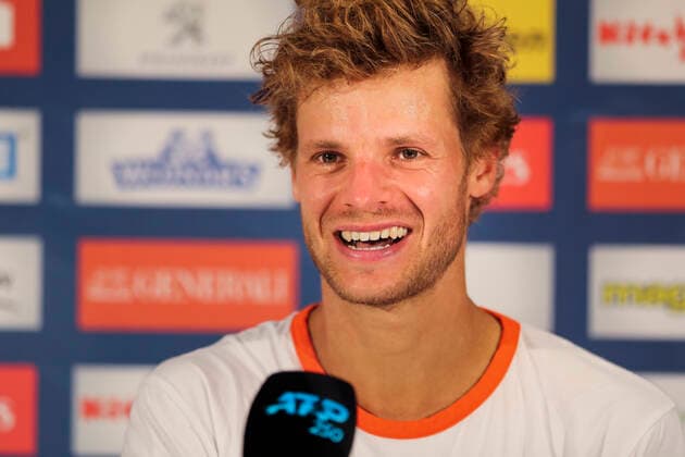 TENNIS - ATP, Tennis Herren Generali Open 2020 KITZBUEHEL,AUSTRIA,12.SEP.20 -TENNIS - ATP World Tour, Generali Open 2020. Image shows Yannick Hanfmann (GER) during an interview. GEPAxpictures xPatrickxSteiner