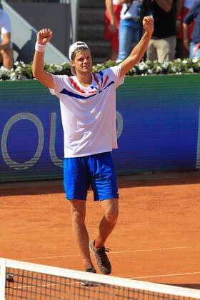 Yannick Hanfmann GER cheers after the victory, cheers, joy, emotion Tennis Generali Open Kitzbuehel 2020 ATP 250 Kitzbuehler Tennis Club Kitzbuehel Tirol Austria 12 September 2020 Copyright: xJuergenxHasenkopfx