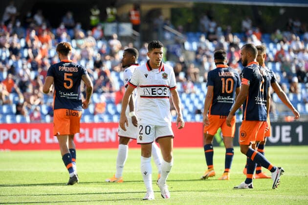 20 YOUCEF ATAL (NICE) FOOTBALL : Montpellier vs Nice - Ligue 1 Uber Eats - 12 09 2020 FEP Panoramic 