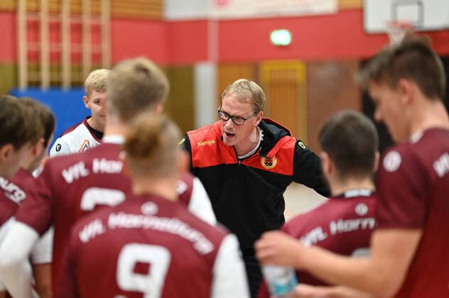 A Junior Bundesliga Qualification I VfL Horneburg HSG Delmenhorst I 12 09 2020 Stefan Hagedorn Coach VfL Horneburg A Junior Bundesliga Qualification I VfL Horneburg HSG Delmenhorst on 12 09 2020 in Horneburg Hoelle Hermannstrasse , Germany Copyright: xBEAUTIFULxSPORTS Schlikisx
