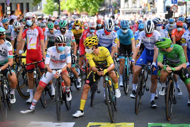 12-09-2020 Tour De France; Tappa 14 Clermont Ferrand - Lyon; 2020, Uae - Emirates; 2020, Jumbo - Visma; Pogacar, Tadej; Roglic, Primoz; Clermont Ferrand; 