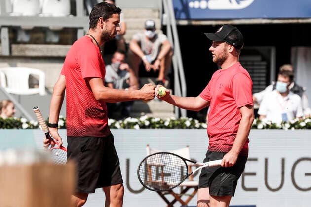 TENNIS - ATP, Tennis Herren Generali Open 2020 KITZBUEHEL,AUSTRIA,13.SEP.20 - TENNIS - ATP World Tour, Generali Open , final. Image shows Harald Eigner and Frederic Ancey (AUT). Keywords: Peugeot Tie Break Shoot Out. GEPAxpictures xPatrickxSteiner