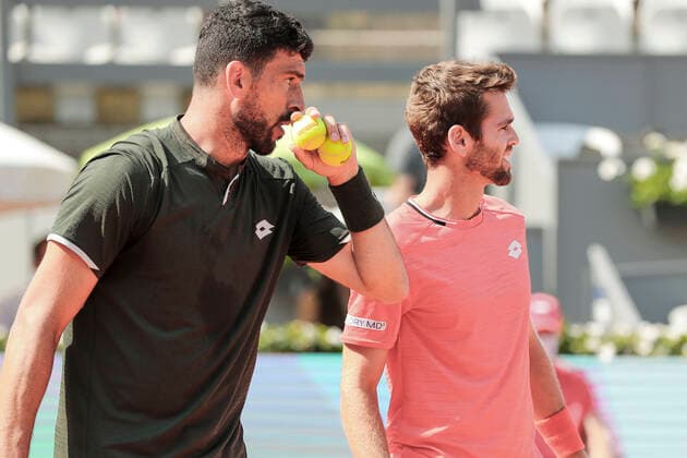 TENNIS - ATP, Tennis Herren Generali Open 2020 KITZBUEHEL,AUSTRIA,13.SEP.20 - TENNIS - ATP World Tour, Generali Open , final. Image shows Franko Skugor (CRO) and Austin Krajicek (USA). GEPAxpictures xPatrickxSteiner