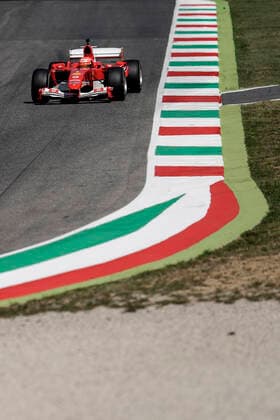 September 13, 2020, Scarperia E San Pietro, Italy: MICK SCHUMACHER of Germany and Prema Racing drives the Ferrari F2004 during a demonstration for Scuderia Ferrari s 1000th Grand Prix prior to the Tuscan Grand Prix at Mugello Circuit in Scarperia e San Pietro, Italy. Scarperia E San Pietro Italy - ZUMAg147 20200913_zap_g147_004 Copyright: xJamesxGasperottix