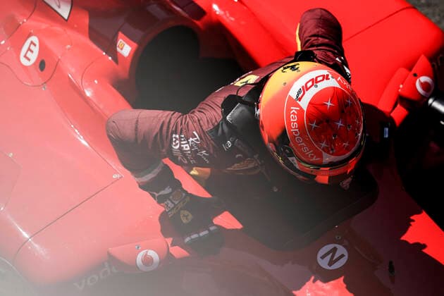 September 13, 2020, Scarperia E San Pietro, Italy: MICK SCHUMACHER of Germany and Prema Racing after a demonstration for Scuderia Ferrari s 1000th Grand Prix prior to the Tuscan Grand Prix at Mugello Circuit in Scarperia e San Pietro, Italy. Scarperia E San Pietro Italy - ZUMAg147 20200913_zap_g147_009 Copyright: xJamesxGasperottix