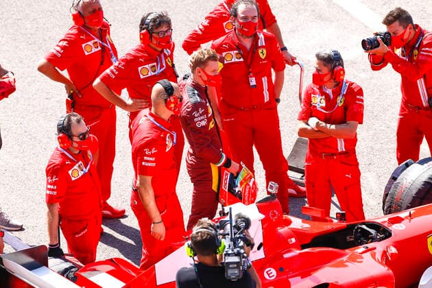 Motorsports FIA Formula One World Championship 2020, Grand Prix of Tuscany, Mick Schumacher GER prepares to drive the Ferrari F2004 of his father Michael Schumacher Scarperia Italy