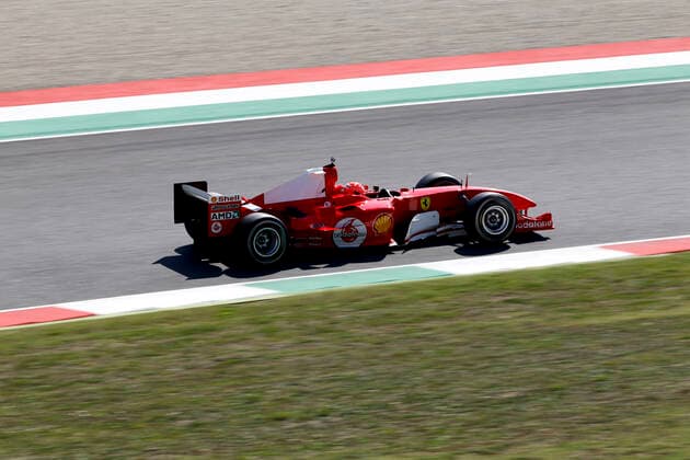 Motorsports FIA Formula One World Championship 2020, Grand Prix of Tuscany, Mick Schumacher GER drives the Ferrari F2004 of his father Michael Schumacher Scarperia Italy