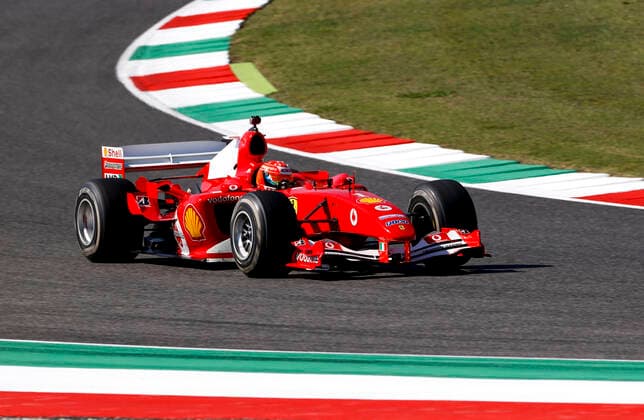 Motorsports FIA Formula One World Championship 2020, Grand Prix of Tuscany, Mick Schumacher GER drives the Ferrari F2004 of his father Michael Schumacher Scarperia Italy