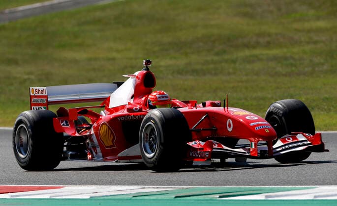 Motorsports FIA Formula One World Championship 2020, Grand Prix of Tuscany, Mick Schumacher GER drives the Ferrari F2004 of his father Michael Schumacher Scarperia Italy