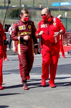 Motorsports FIA Formula One World Championship 2020, Grand Prix of Tuscany, Mick Schumacher GER prepares to drive the Ferrari F2004 of his father Michael Schumacher Scarperia Italy