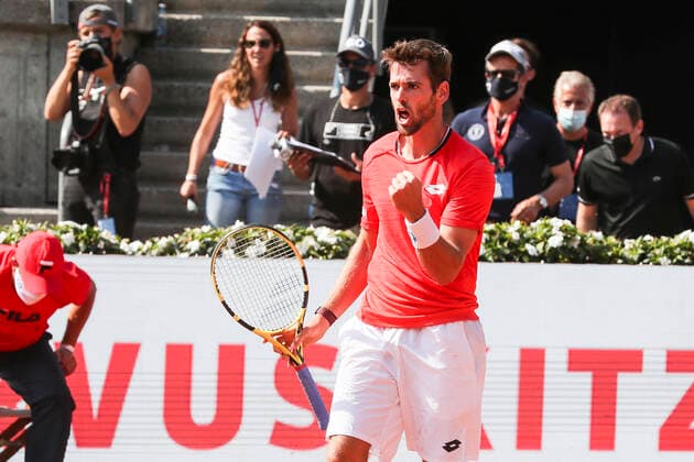 TENNIS - ATP, Tennis Herren Generali Open 2020 KITZBUEHEL,AUSTRIA,13.SEP.20 - TENNIS - ATP World Tour, Generali Open , final. Image shows the rejoicing of Austin Krajicek (USA). GEPAxpictures xPatrickxSteiner