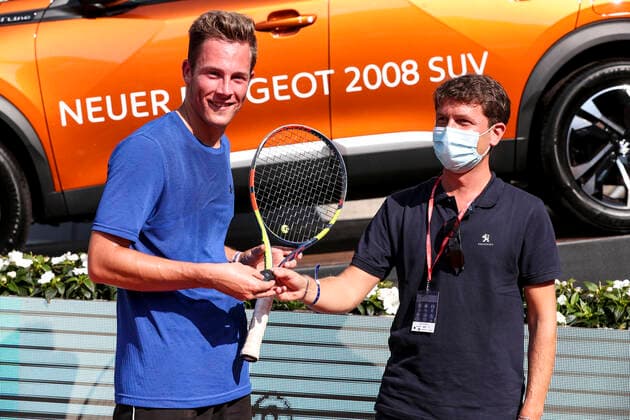 TENNIS - ATP, Tennis Herren Generali Open 2020 KITZBUEHEL,AUSTRIA,13.SEP.20 - TENNIS - ATP World Tour, Generali Open , final. Image shows Lukas Baumgartner and Raphael Gaillard (Peugeot). GEPAxpictures xPatrickxSteiner