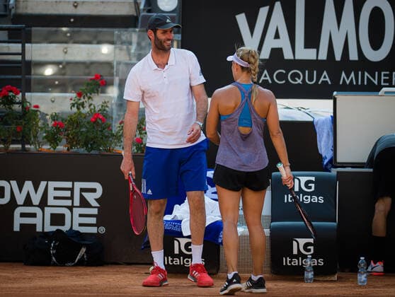 September 13, 2020, Rome, ITALY: Angelique Kerber of Germany during practice with coach Torben Beltz at the 2020 Internazionali BNL d Italia WTA, Tennis Damen Premier 5 tennis tournament Rome ITALY - ZUMAa181 20200913_zaa_a181_090 Copyright: xRobxPrangex