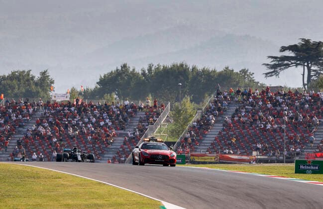 Motorsports FIA Formula One World Championship 2020, Grand Prix of Tuscany, F1 Safety Car, Mercedes AMG GT R Scarperia Italy