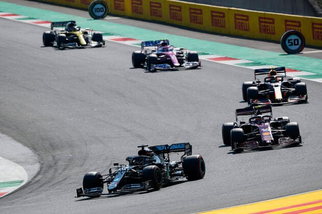 Motorsports FIA Formula One World Championship 2020, Grand Prix of Tuscany, 44 Lewis Hamilton GBR, Mercedes AMG Petronas Formula One Team , 16 Charles Leclerc MCO, Scuderia Ferrari Mission Winnow , Scarperia Italy