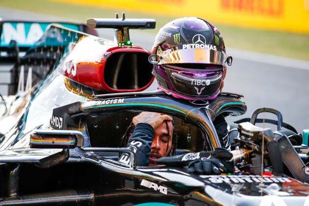 HAMILTON Lewis (gbr), Mercedes AMG F1 GP W11 Hybrid EQ Power+, portrait during the Formula 1 Pirelli Gran Premio Della Toscana Ferrari 1000, 2020 Tuscan Grand Prix, from September 11 to 13, 2020 on the Autodromo Internazionale del Mugello, in Scarperia e San Piero, near Florence, Italy - FORMULE 1 : Grand prix de Toscane - Course - Mugello - Scarperia e San Piero - 13 09 2020 DPPI PANORAMIC  00120019_GDE2651JPG