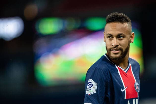 Paris Saint Germain s NEYMAR JR (R) during the French championship Ligue 1 football match between Paris Saint Germain (PSG) and Olympique de Marseille (OM) on September 13, 2020 at Parc des Princes stadium in Paris, France.  Copyright: xAurelienxMorissardx