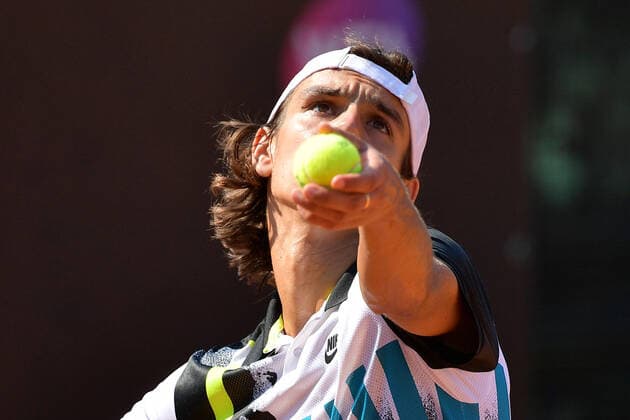 Photo Alfredo Falcone - LaPresse 14 09 2020 Roma (Italy) Tennis Giulio Zeppieri (ita) vs Lorenzo Musetti (ita) Internazionali BNL d Italia 2020 In the pic:Lorenzo Musetti  Copyright: xAlfredoxFalcone LaPressex