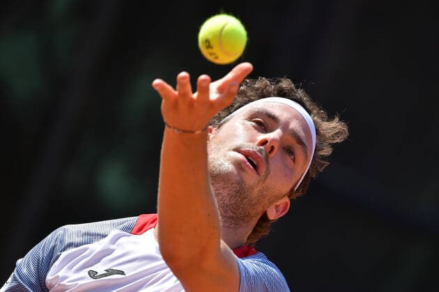 Photo Alfredo Falcone - LaPresse 14 09 2020 Roma (Italy) Tennis Jozef Kovalik (svk vs Marco Cecchinato (ita) Internazionali BNL d Italia 2020 In the pic:Marco Cecchinato  Copyright: xAlfredoxFalcone LaPressex