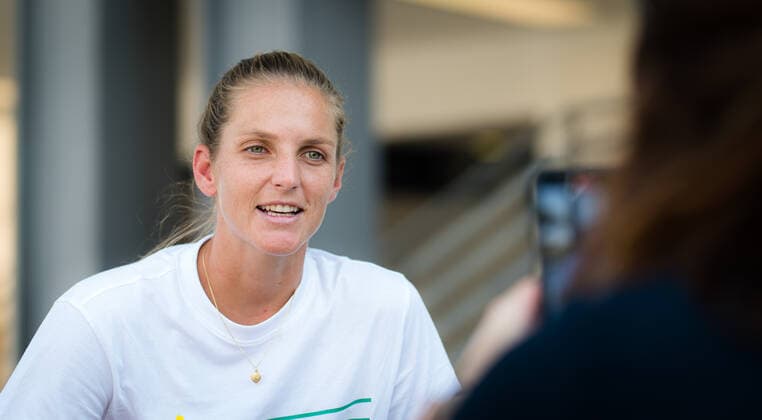 September 14, 2020, Rome, ITALY: Karolina Pliskova of the Czech Republic during media day a the 2020 Internazionali BNL d Italia WTA, Tennis Damen Premier 5 tennis tournament Rome ITALY - ZUMAa181 20200914_zaa_a181_018 Copyright: xRobxPrangex