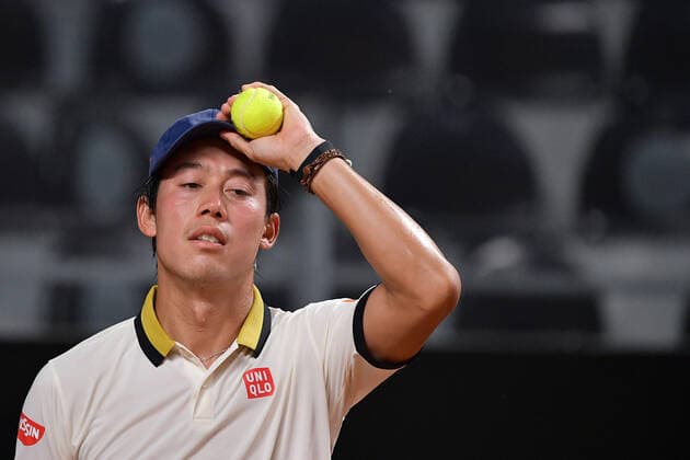 Photo Alfredo Falcone - LaPresse 14 09 2020 Roma (Italy) Tennis Kei Nishikori (jpn) vs Albert Ramos-Vinolas (esp) Internazionali BNL d Italia 2020 In the pic:Kei Nishikori  Copyright: xAlfredoxFalcone LaPressex