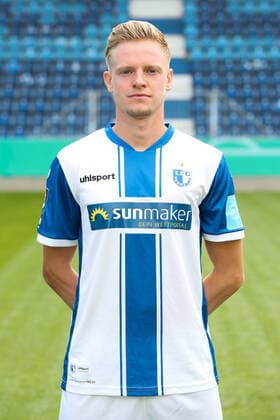 Sebastian Jakubiak 1 FC Magdeburg,8 3 Liga Season 2020 2021 3 Liga Portrait date 2020 2021 official photo session 1 FC Magdeburg in the MDCC Arena in Magdeburg Portrait, Portrait,Germany, Football, Man, Men,GER,10 09 2020 Pressebuero Schroedter
