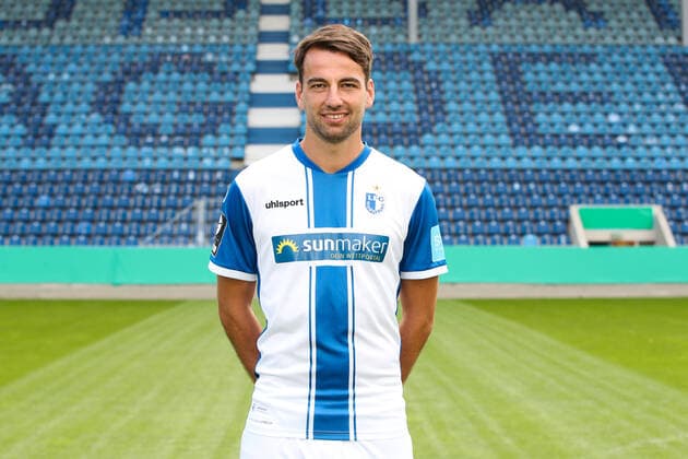 Christian Beck 1 FC Magdeburg,11 3 Liga season 2020 2021 3 Liga portrait date 2020 2021 official photo date 1 FC Magdeburg in the MDCC Arena in Magdeburg portrait, portrait,Germany, football, man, men,GER,10 09 2020 Pressebuero Schroedter