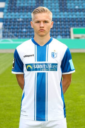 Andreas Mueller Müller 1 FC Magdeburg,16 3 Liga Season 2020 2021 3 Liga Portrait date 2020 2021 official photo session 1 FC Magdeburg in the MDCC Arena in Magdeburg Portrait,Portrait,Germany, Football, Man, Men,GER,10 09 2020 Pressebuero Schroedter