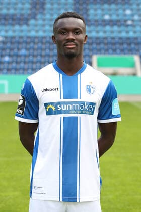 Sirlord Conteh 1 FC Magdeburg,17 3 Liga Season 2020 2021 3 Liga Portrait date 2020 2021 official photo session 1 FC Magdeburg in the MDCC Arena in Magdeburg Portrait, Portrait,Germany, Football, Man, Men,GER,10 09 2020 Pressebuero Schroedter