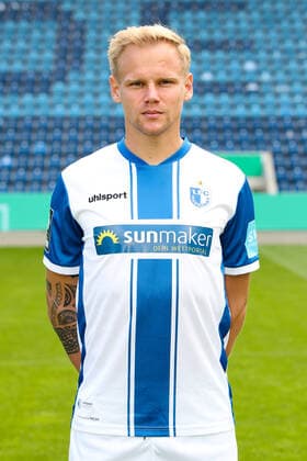 Sören Bertram 1 FC Magdeburg,20 3 Liga Season 2020 2021 3 Liga Portrait date 2020 2021 official photo session 1 FC Magdeburg in the MDCC Arena in Magdeburg Portrait, Portrait,Germany, Football, Man, Men,GER,10 09 2020 Pressebuero Schroedter