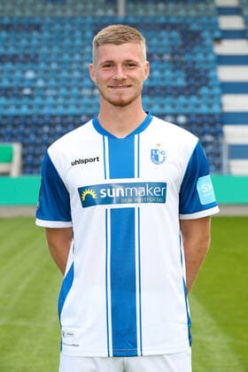 Philipp Harant 1 FC Magdeburg,25 3 Liga Season 2020 2021 3 Liga Portrait date 2020 2021 official photo session 1 FC Magdeburg in the MDCC Arena in Magdeburg Portrait,Germany,Football,Man,Men,GER,10 09 2020 Pressebuero Schroedter