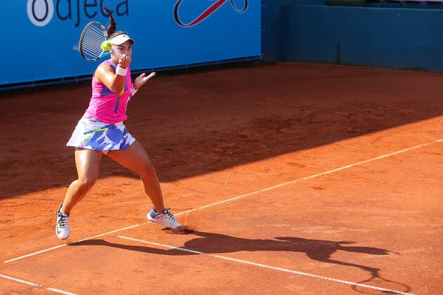 PXL_Ana Konjuh (CRO) vs Jule Niemeier (GER) Ana Konjuh of Croatia during the match between Jule Niemeier of Germany at the W25 Zagreb 2020 Tennis Tournament in Zagreb, Croatia on September 15, 2020. Anja Konjuh won 1-0. GoranxStanzl PIXSELL