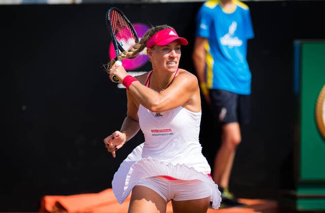 September 15, 2020, Rome, ITALY: Angelique Kerber of Germany in action during her first round match at the 2020 Internazionali BNL d Italia WTA, Tennis Damen Premier 5 tennis tournament against Katerina Siniakova of the Czech Republic Rome ITALY - ZUMAa181 20200915_zaa_a181_003 Copyright: xRobxPrangex