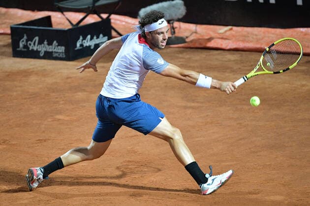 Photo Alfredo Falcone - LaPresse 15 09 2020 Roma (Italy) Tennis Marco Cecchinato (ITA) vs Kyle Edmund (GBR) Internazionali BNL d Italia 2020 In the pic:Marco Cecchinato  Copyright: xAlfredoxFalcone LaPressex