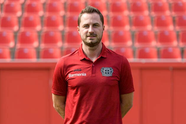 Co-Coach Marcel Daum Bayer Leverkusen 1 BL, portrait date 2020 2021 Leverkusen NRW Germany Poolfoto Uwe Kraft ,EDITORIAL USE ONLY