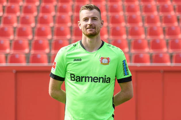 Lukas Hradeck Bayer Leverkusen 1 BL, portrait date 2020 2021 Leverkusen NRW Germany Poolfoto Uwe Kraft ,EDITORIAL USE ONLY