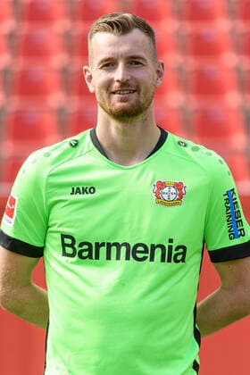 Lukas Hradeck Bayer Leverkusen 1 BL, portrait date 2020 2021 Leverkusen NRW Germany Poolfoto Uwe Kraft ,EDITORIAL USE ONLY
