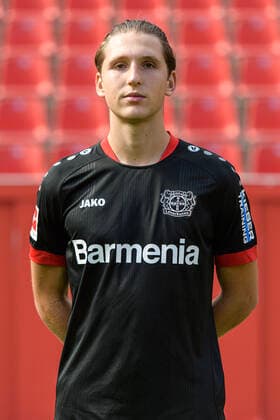 Panagiotis Retsos Bayer Leverkusen 1 BL, portrait date 2020 2021 Leverkusen NRW Germany Poolfoto Uwe Kraft ,EDITORIAL USE ONLY