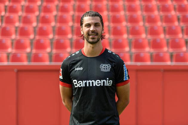 Aleksandar Dragovic Bayer Leverkusen 1 BL, portrait date 2020 2021 Leverkusen NRW Germany Poolfoto Uwe Kraft ,EDITORIAL USE ONLY