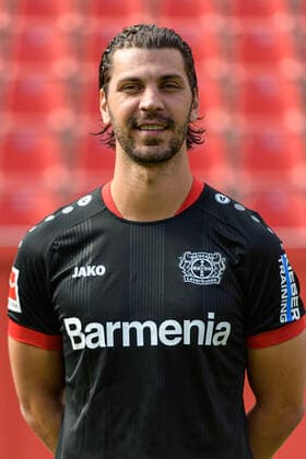 Aleksandar Dragovic Bayer Leverkusen 1 BL, portrait date 2020 2021 Leverkusen NRW Germany Poolfoto Uwe Kraft ,EDITORIAL USE ONLY