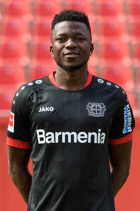 Edmond Tapsoba Bayer Leverkusen 1 BL, portrait date 2020 2021 Leverkusen NRW Germany Poolfoto Uwe Kraft ,EDITORIAL USE ONLY