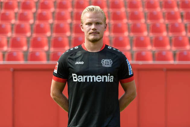 Joel Pohjanpalo Bayer Leverkusen 1 BL, portrait date 2020 2021 Leverkusen NRW Germany Poolfoto Uwe Kraft ,EDITORIAL USE ONLY